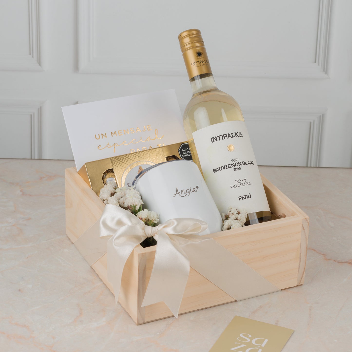 Pack Vinito & Ferrero Rocher con Vaso término Personalizado