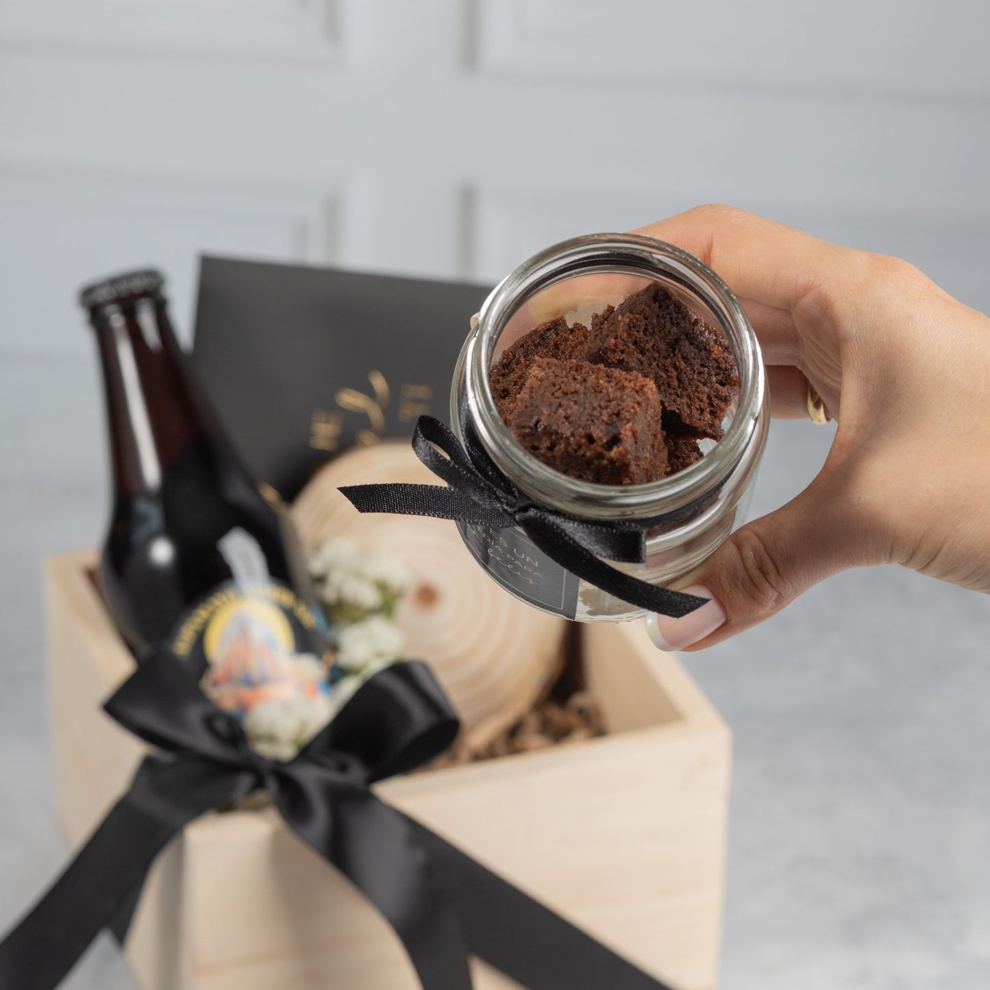 Pack Cervecero con Posavasos & Brownies