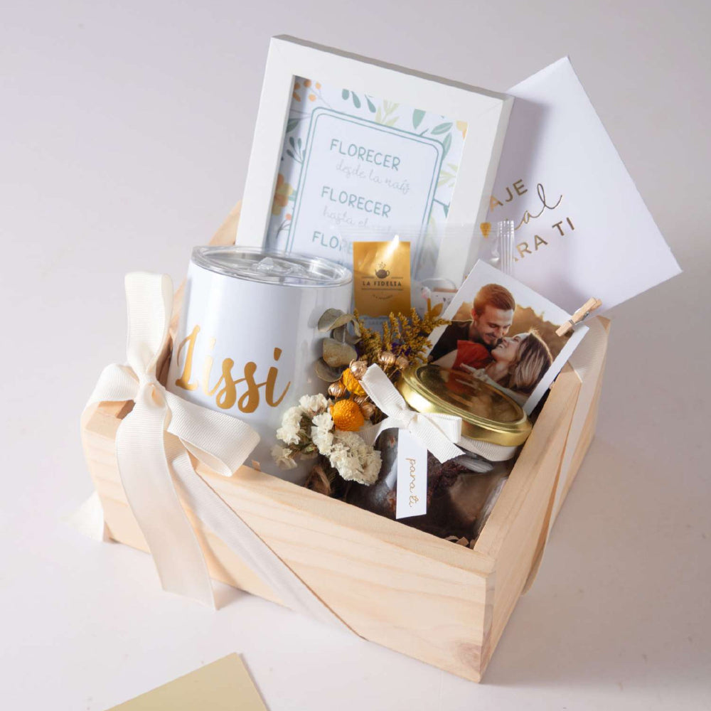Set Flores Eternas con Fotos & Cup Personalizados