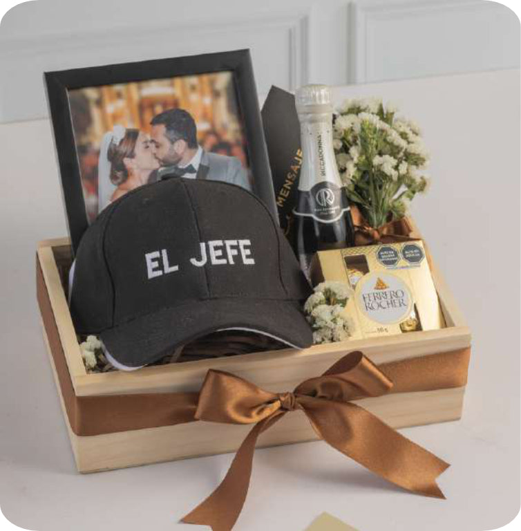 Set de Gorros La Jefa: Riccadonna, Bombones & Foto Personalizada