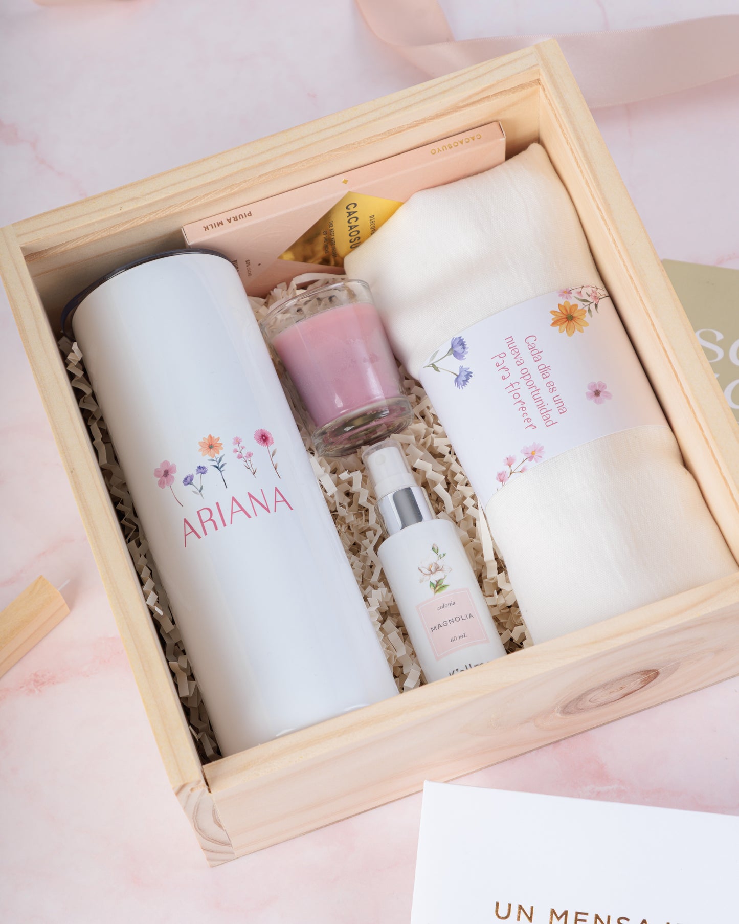 Pack Mujer: Termo Personalizado, Pashmina & Vela Aromática