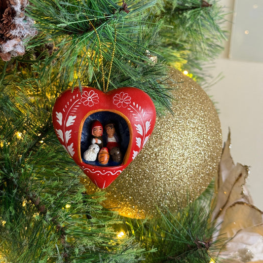 Adorno de Navidad: Corazón de Cerámica