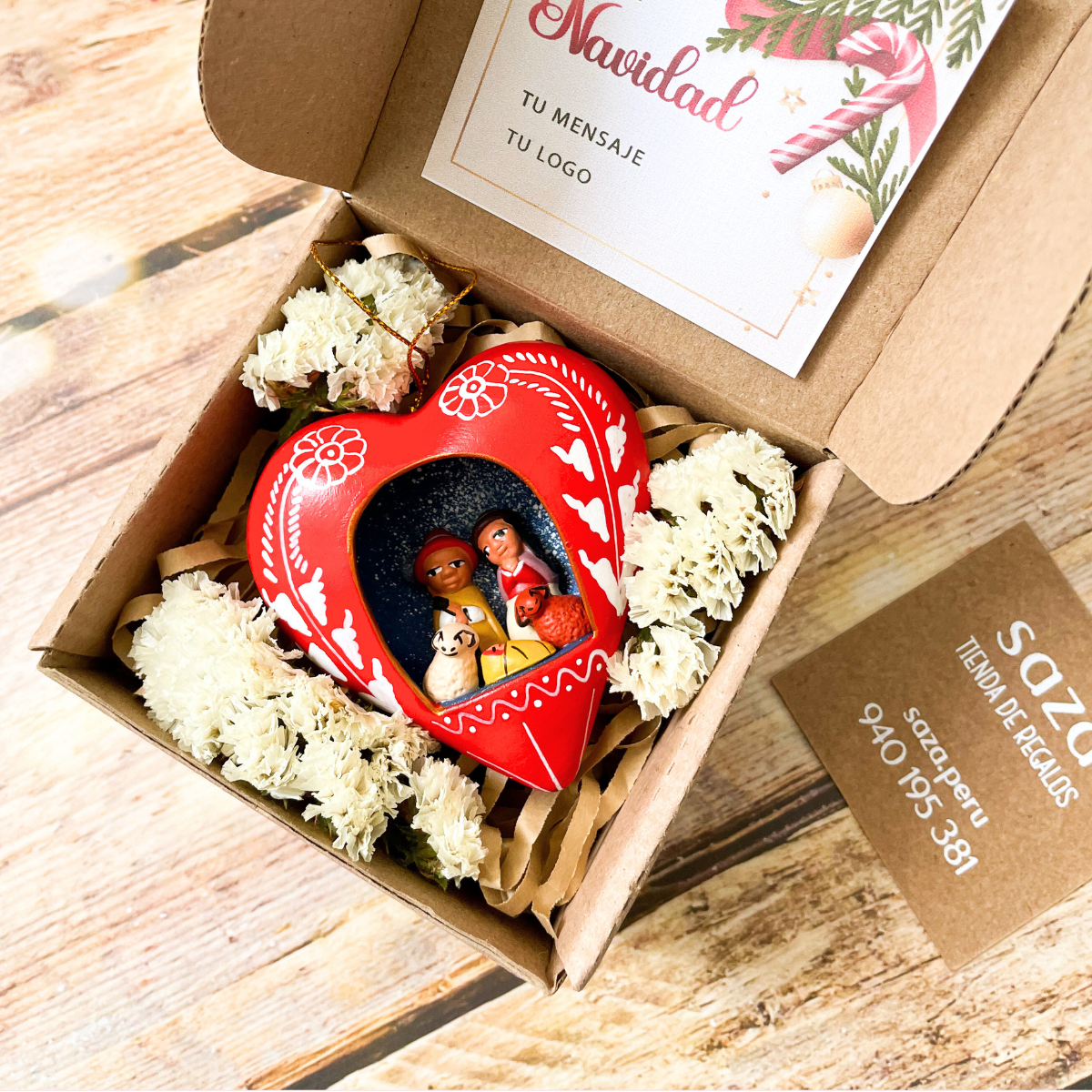 Adorno de Navidad: Corazón de Cerámica