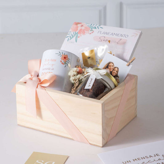 Set Ofi Organizada: Planner, Brownies & Flores con Foto Personalizada