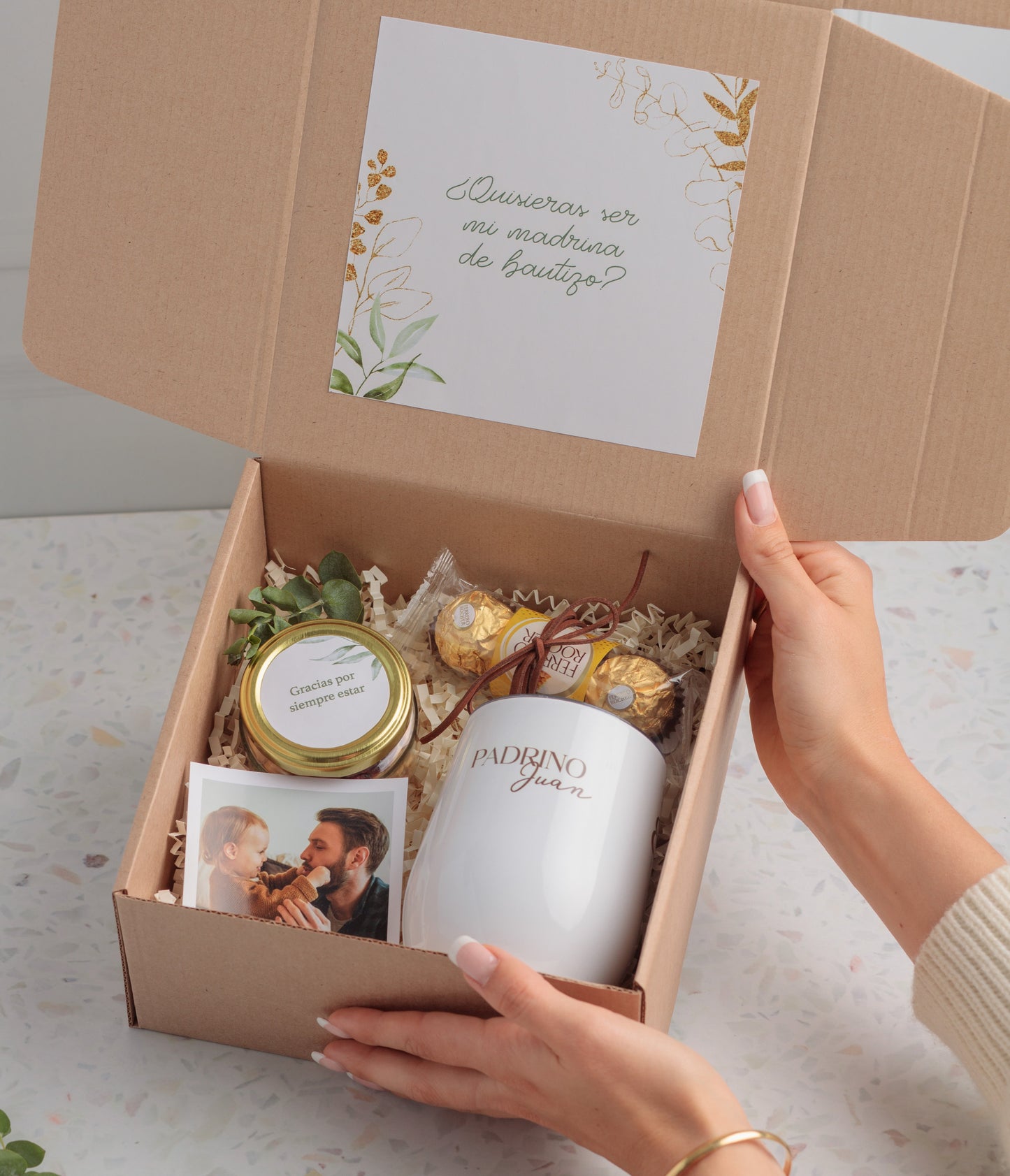 Madrina/Padrino: Vaso Térmico Personalizado & Bombones