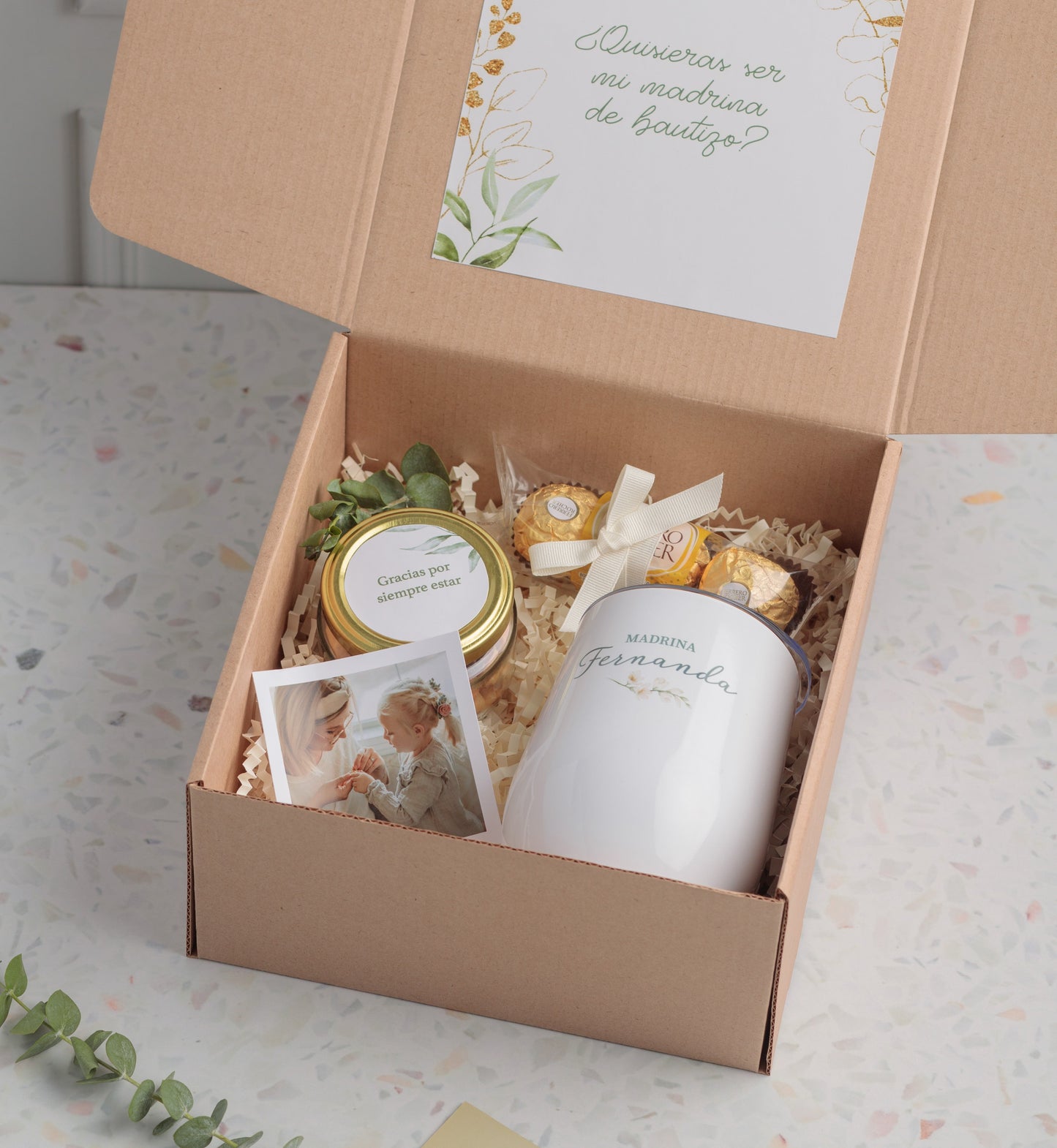 Madrina/Padrino: Vaso Térmico Personalizado & Bombones