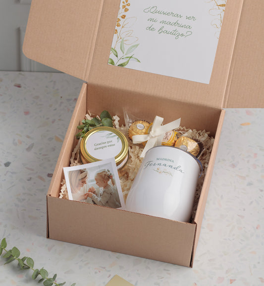 Madrina/Padrino: Vaso Térmico Personalizado & Bombones