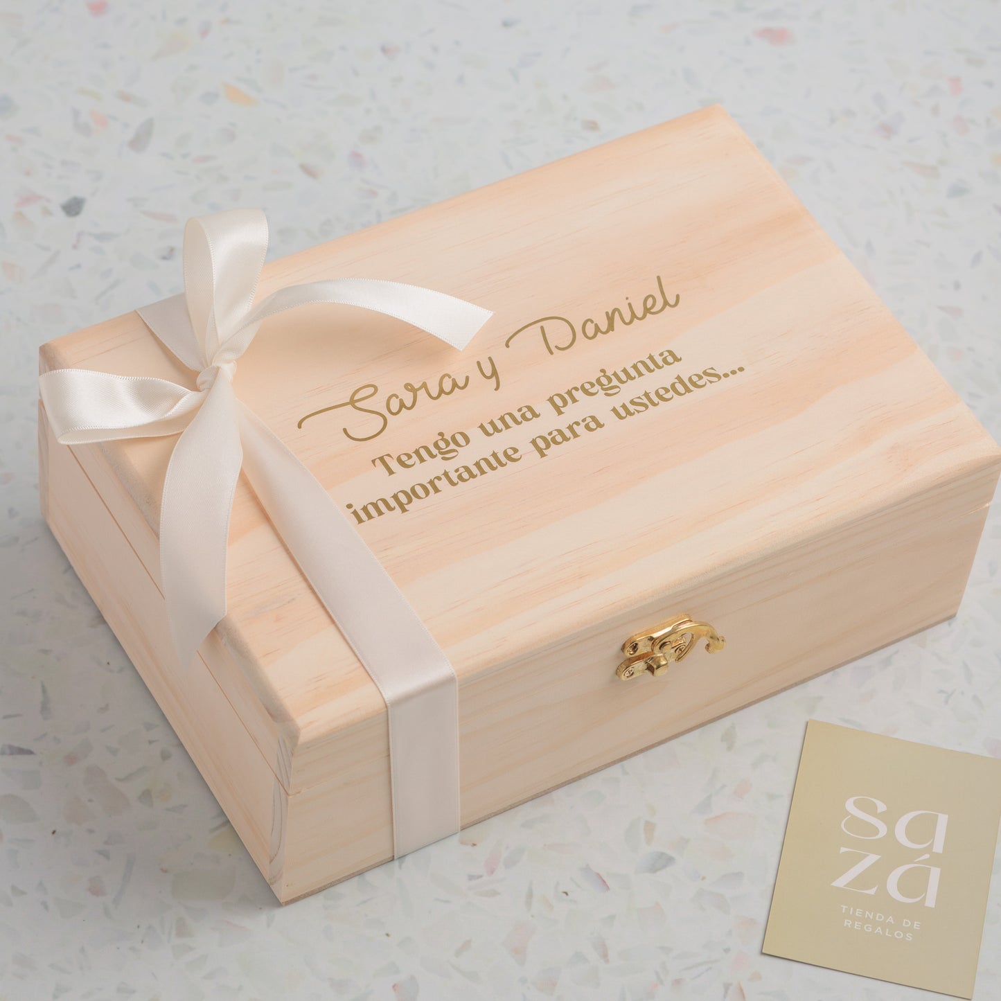 Pack Madrina & Padrino: Cofre Personalizado & Vino Intipalka