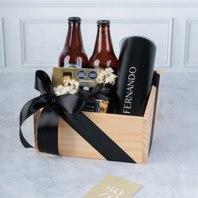 Cervecero Premium: Frutos Secos & Termo Personalizado
