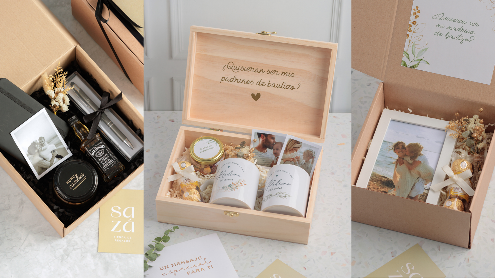 Regalos para       padrinos & testigos